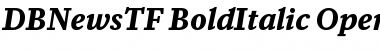 DB News TF Bold Italic Font