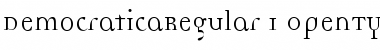 DemocraticaRegular Regular Font