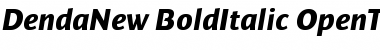 DendaNew BoldItalic Font