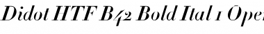 Didot HTF-B42-Bold-Ital Font
