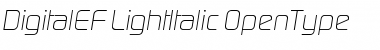 DigitalEF Light Italic Font