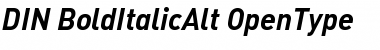 DIN-BoldItalicAlt Regular Font