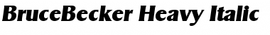 BruceBecker-Heavy Italic Font