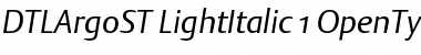 DTL Argo ST Light Italic Font