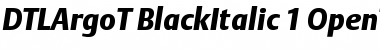 DTL Argo T Black Italic Font