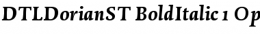 DTL Dorian ST Bold Italic Font