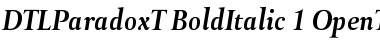 DTL Paradox T Bold Italic Font