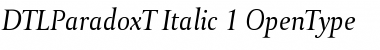 DTL Paradox T Italic Font