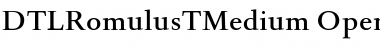 DTLRomulusTMedium Font