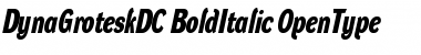 DynaGrotesk DC Bold Italic Font