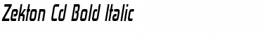 Zekton Cd Bold Italic Font