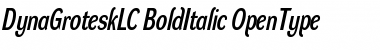 DynaGrotesk LC Bold Italic Font