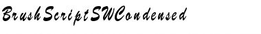 BrushScriptSWCondensed Regular Font