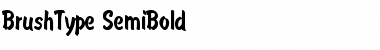 Download BrushType-SemiBold Font