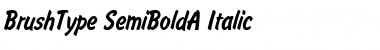 BrushType-SemiBoldA Italic Font