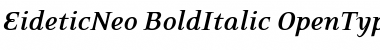 EideticNeo Bold Italic Font