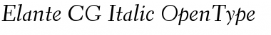 Elante CG Italic