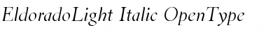 EldoradoLight Italic Font