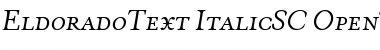 EldoradoText ItalicSC Font