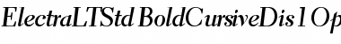 Electra LT Std Bold Cursive Display Font