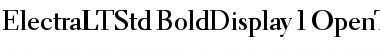 Electra LT Std Bold Display Font