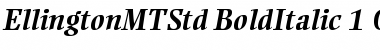 Ellington MT Std Bold Italic Font