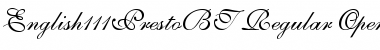 English 111 Presto Font