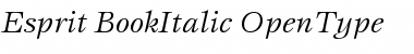 ITC Esprit Book Italic Font