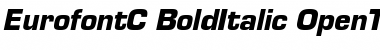 EurofontC Bold Italic Font