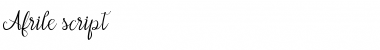Afrile script Regular Font