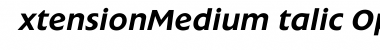 ExtensionMediumItalic Regular Font