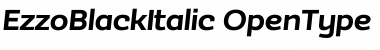 EzzoBlackItalic Regular Font