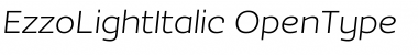 EzzoLightItalic Regular Font