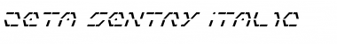 Zeta Sentry Italic Font