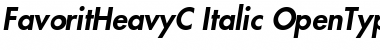 FavoritHeavyC Italic Font