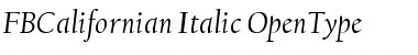 FBCalifornian Italic Font