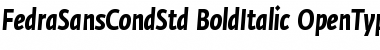Fedra Sans Condensed Std Bold Italic