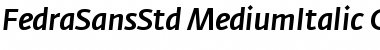 Fedra Sans Std Medium Italic Font