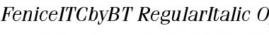 ITC Fenice Regular Italic Font