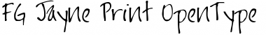 Download FG Jayne Print Font