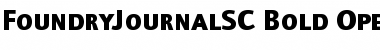 FoundryJournalSC-Bold Regular Font