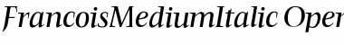 Download FrancoisMediumItalic Font