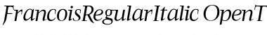 FrancoisRegularItalic Regular Font