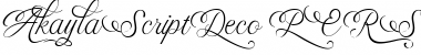 Akayla Script Deco PERSONAL USE Regular Font Akayla Script Deco PERSONAL USE Regular Font