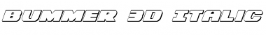 Download Bummer 3D Italic Font
