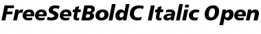 FreeSetBoldC Italic Font