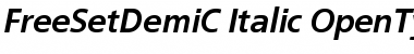 FreeSetDemiC Italic Font