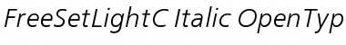 FreeSetLightC Italic Font