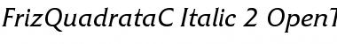 FrizQuadrataC Italic Font