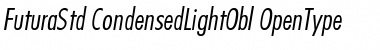Futura Std Light Condensed Oblique Font